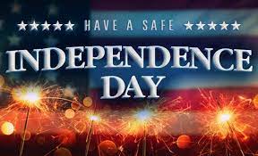 american flag with words have a safe independence day