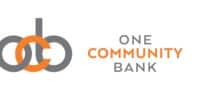 Horizontal logo of One Community Bank